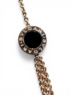 Bvlgari Bvlgari Sautoir Necklace In 18-carat Rose Gold, Mother-of-pearl And Onyx
