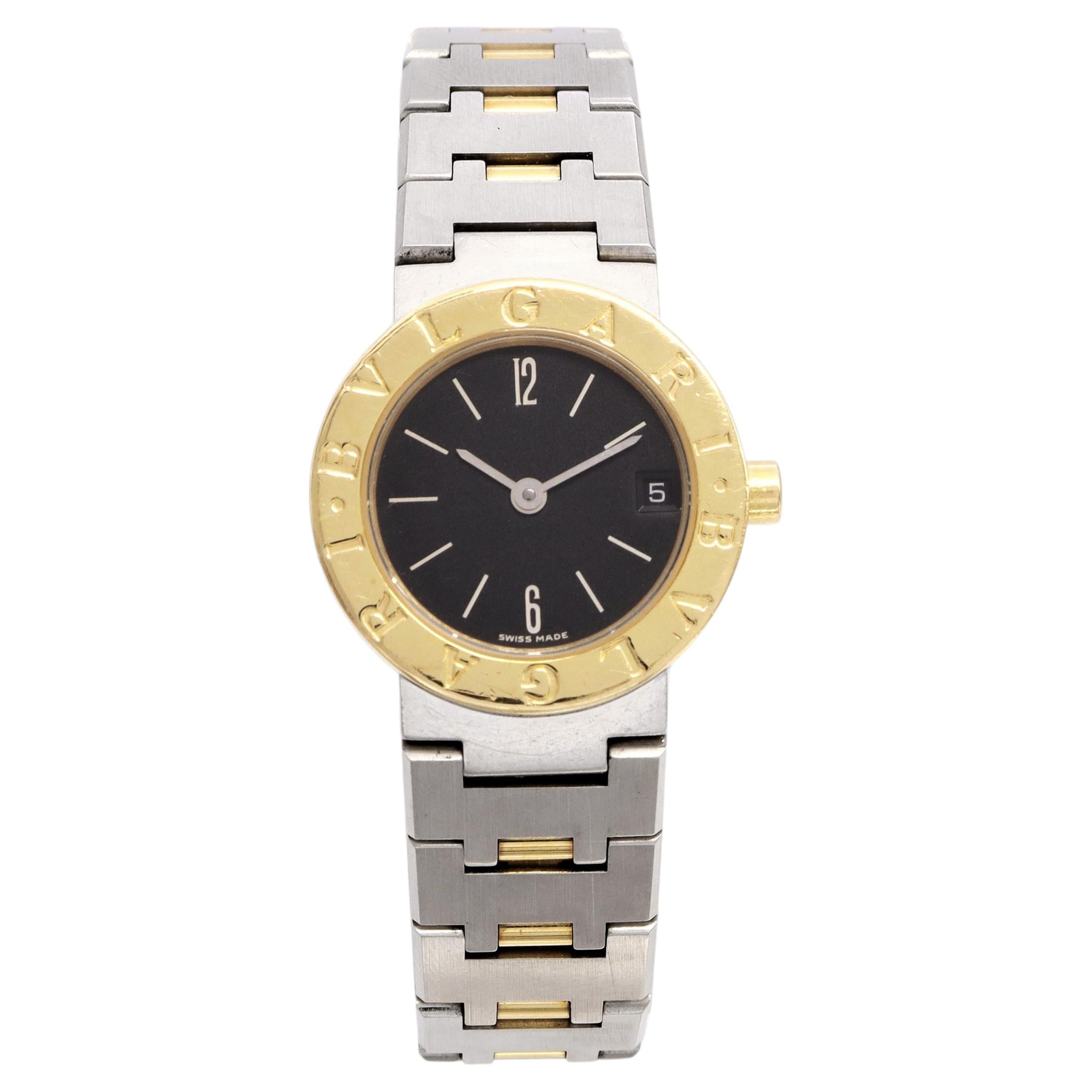 Reloj de mujer Bvlgari Bvlgari de dos tonos (acero y oro) con fecha y mecanismo de cuarzo, ref. BB23SGD