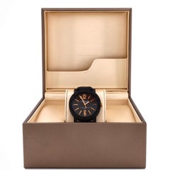Bvlgari Bvlgari Via De Condotti Automatic Watch Carbon and Leather