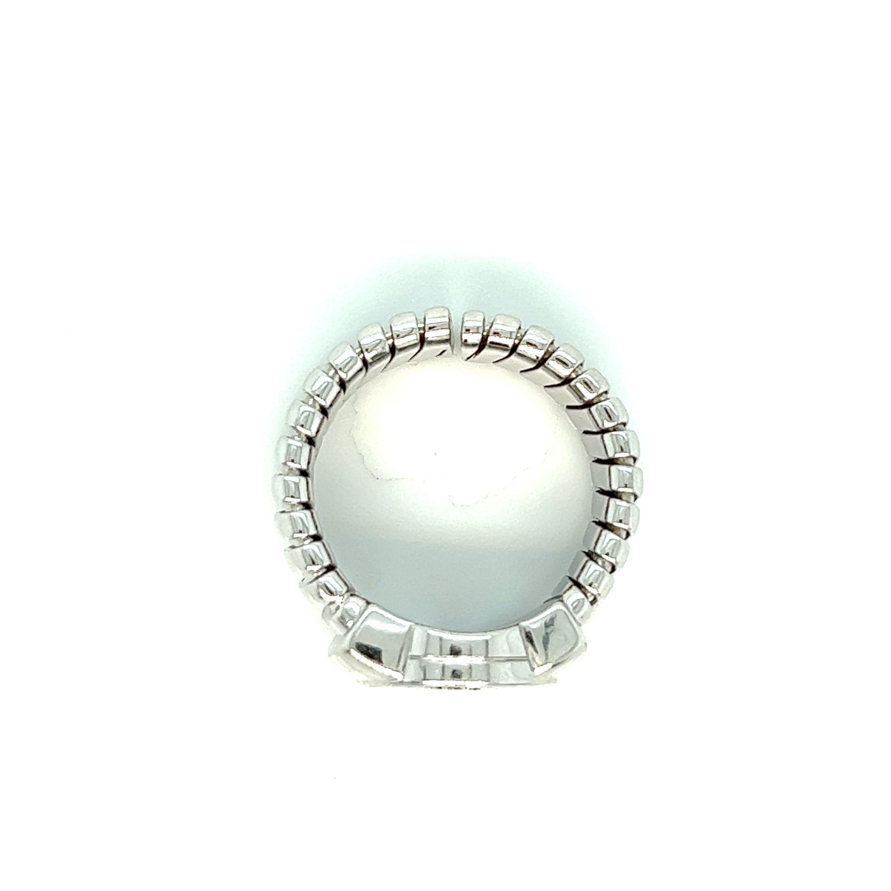 Bvlgari Bvlgari White Gold Diamond Ring In Excellent Condition For Sale In New York, NY