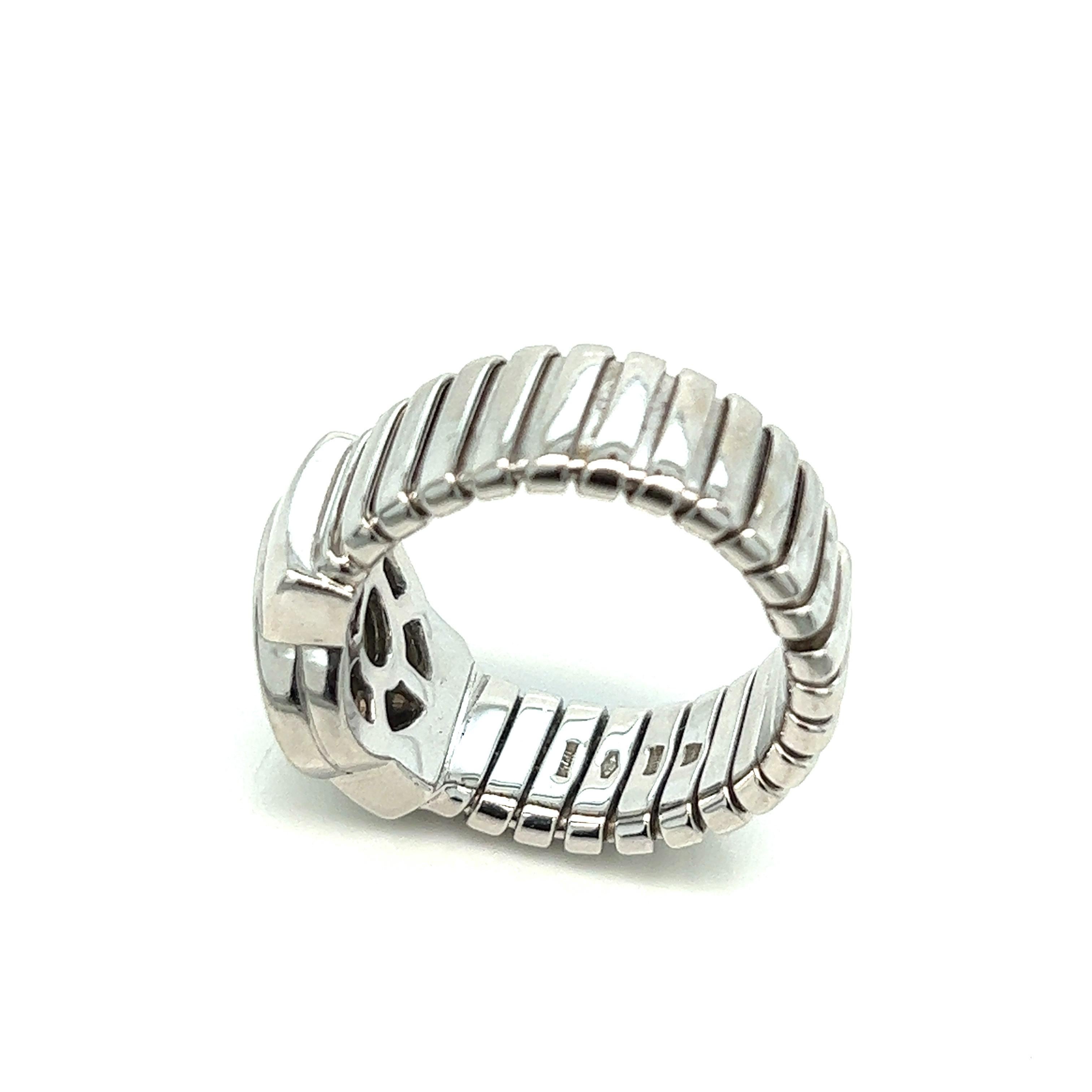 Women's Bvlgari Bvlgari White Gold Diamond Ring  For Sale