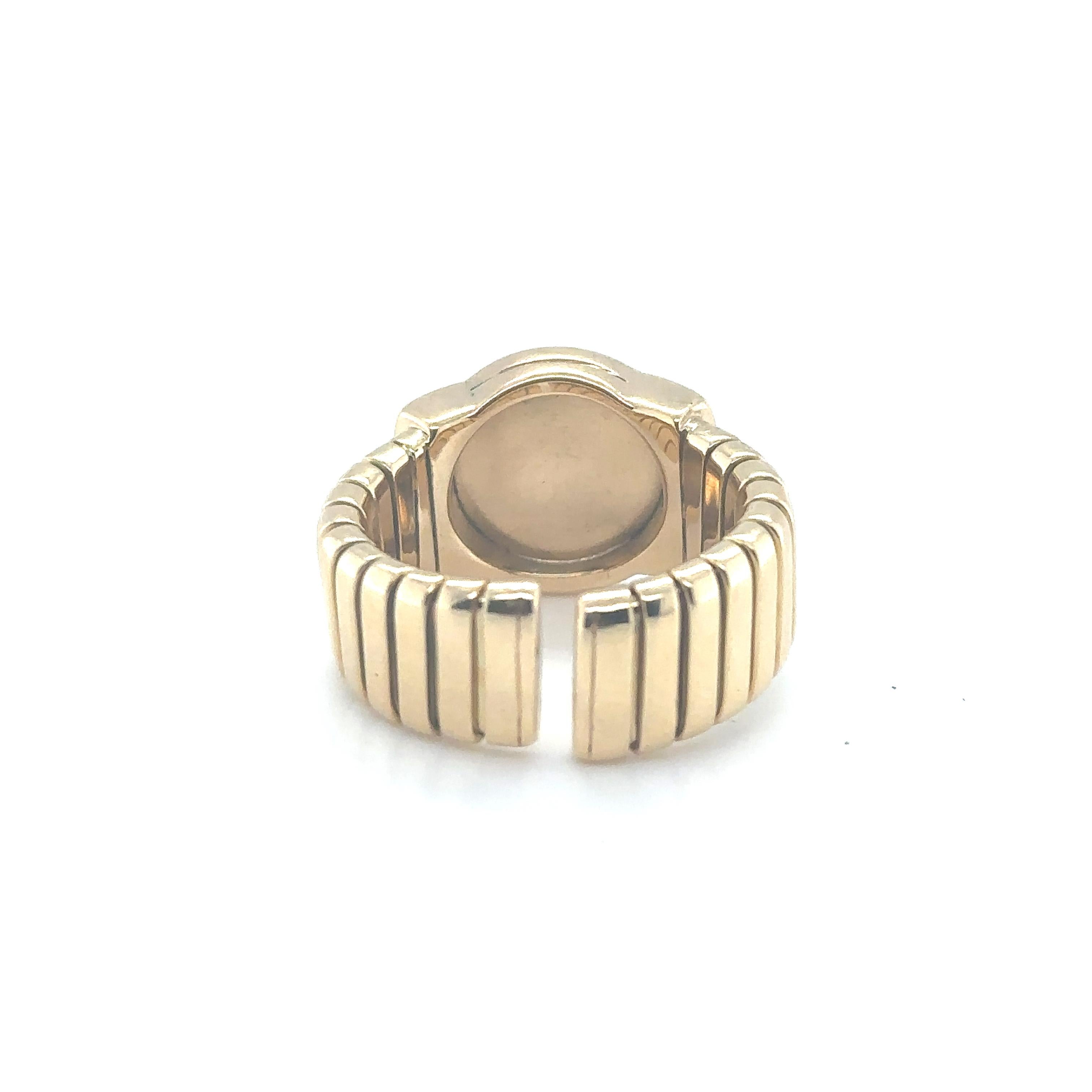 BVLGARI BVLGARI Yellow Gold and Coral Rare Ring For Sale 1
