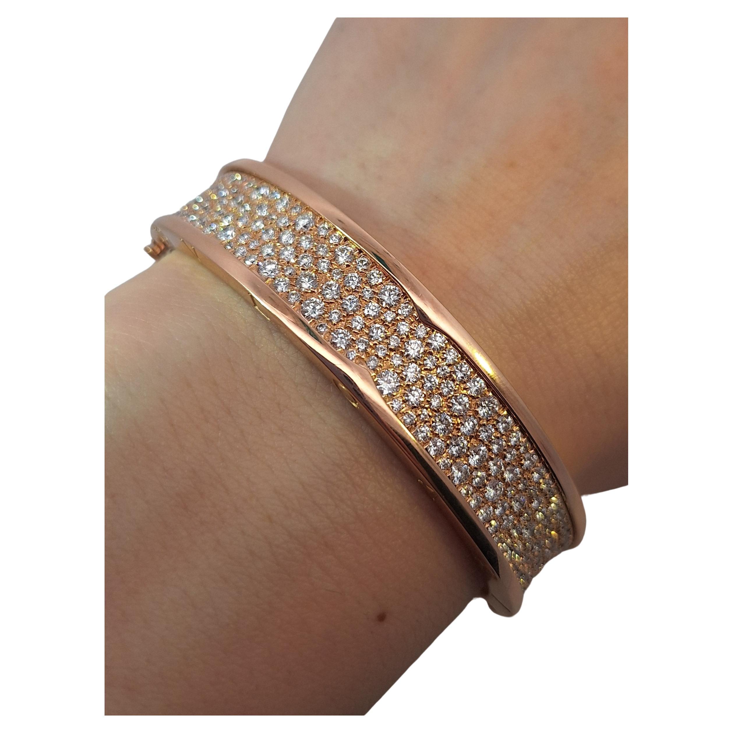 Bvlgari B.Zero 1 18Kt Rose Gold Diamond Bracelet For Sale