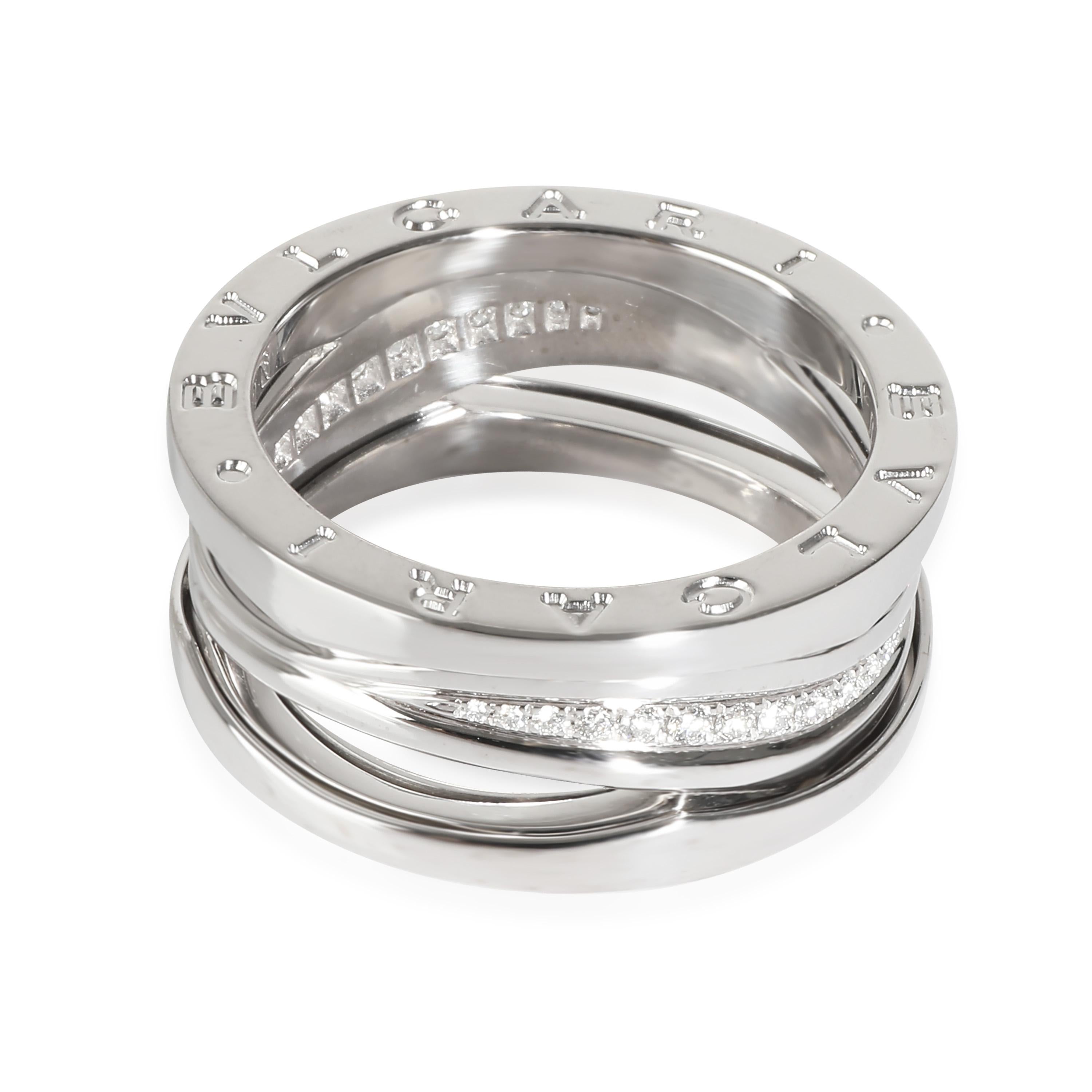 BVLGARI B.zero 1 Legend Diamond Ring in 18k White Gold 0.16 CTW

PRIMARY DETAILS
SKU: 134794
Listing Title: BVLGARI B.zero 1 Legend Diamond Ring in 18k White Gold 0.16 CTW
Condition Description: Created in 1999 to celebrate the Millenium, the