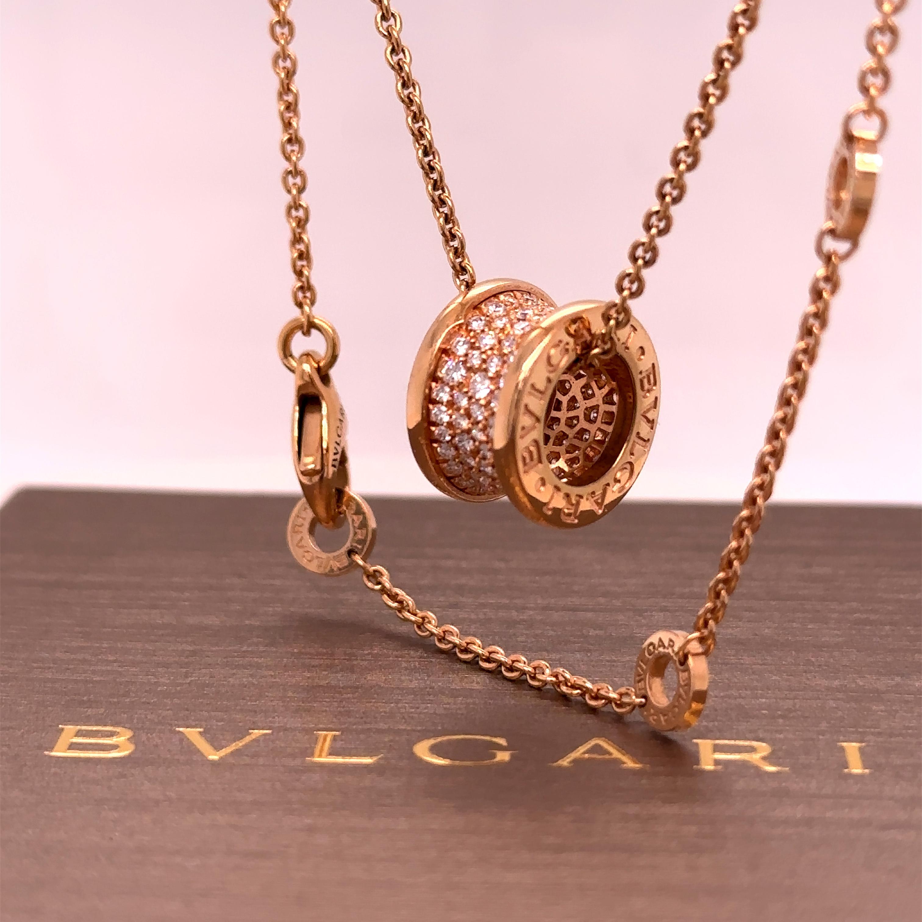 Unique features: 

B.zero1 necklace with 18 kt rose gold chain and 18 kt rose gold pendant set with pavé diamonds totalling 0.87ct on the spiral.

Metal: 18ct Rose Gold
Carat: 0.87ct
Colour: N/A
Clarity:  N/A
Cut: Round Brilliant
Weight: 14.5