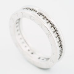 Bvlgari B.Zero 1 Ring With 0.48ct Diamonds Ring White Gold 53 US 6.75