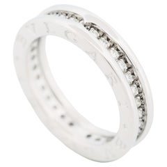 Bvlgari B.Zero 1 Bague avec diamants 0,48 carat or blanc 53 US 6,75