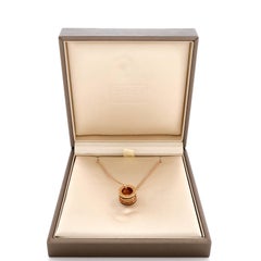 Bvlgari B.Zero 1 Rock Round Pendant Necklace 18K Rose Gold with Ceramic Small