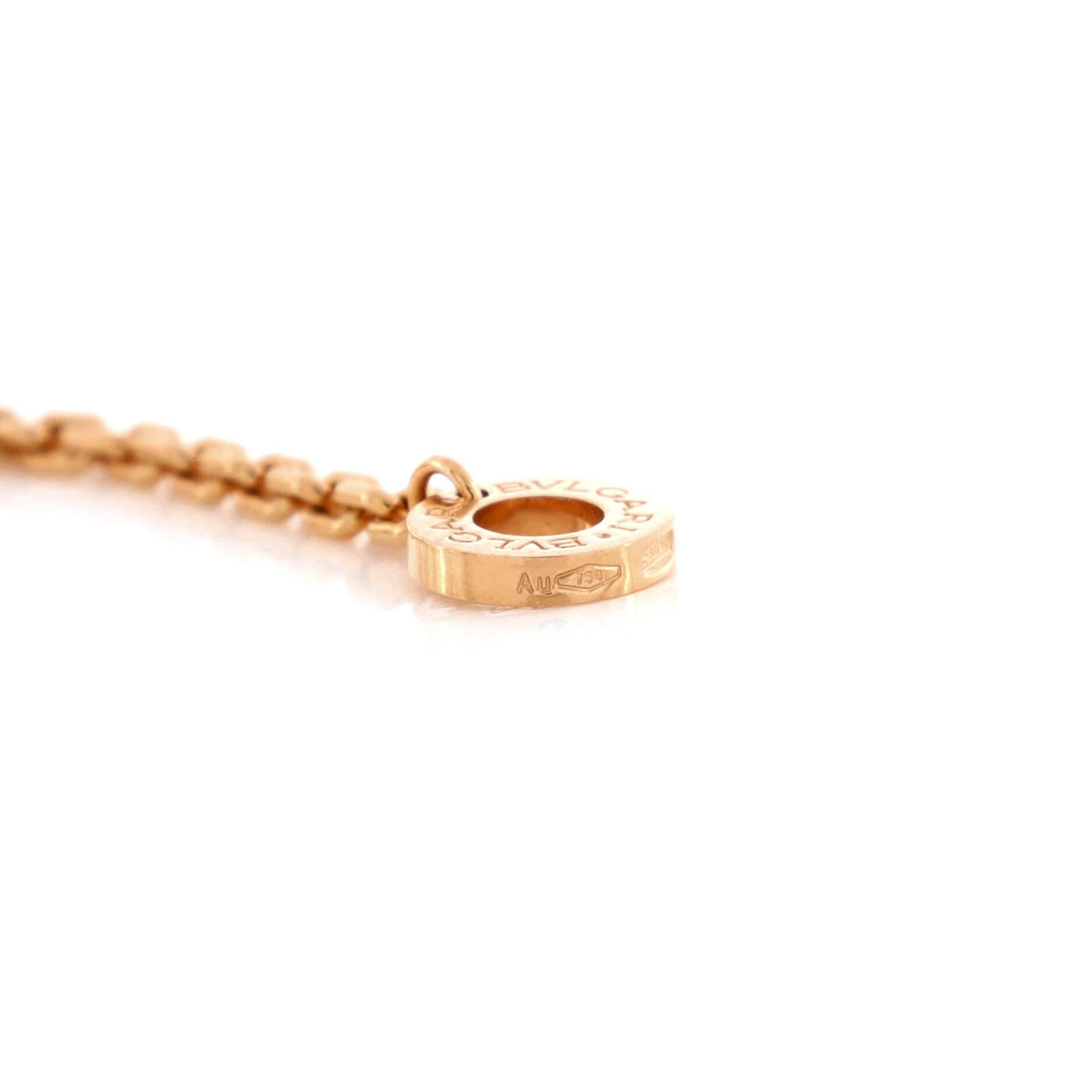 Women's or Men's Bvlgari B.Zero 1 Rock Round Pendant Necklace 18K Rose Gold with Ceramic Small