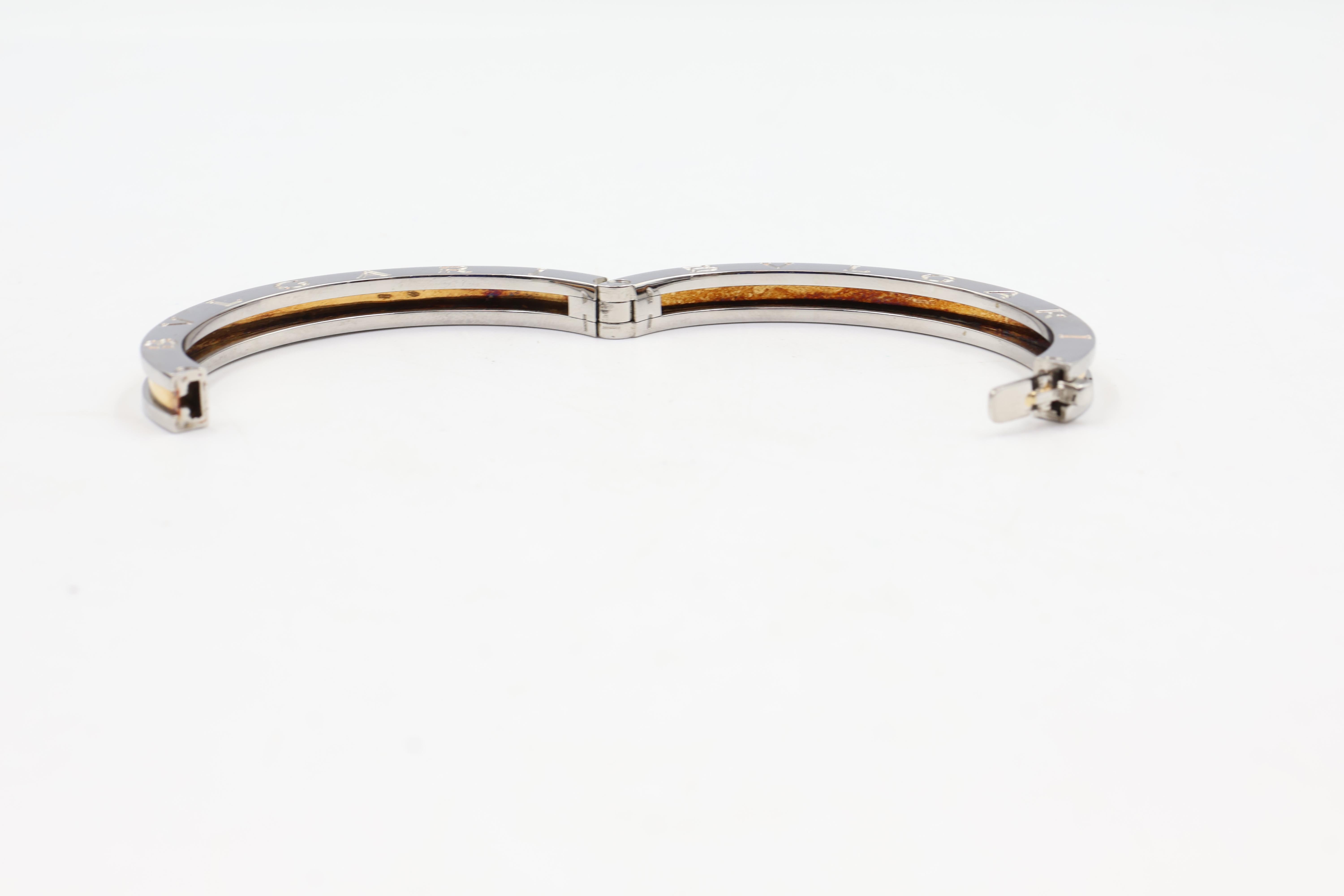 BVLGARI B.Zero 1 Stainless Steel & 18k Gold Bracelet With Box in vendita 1