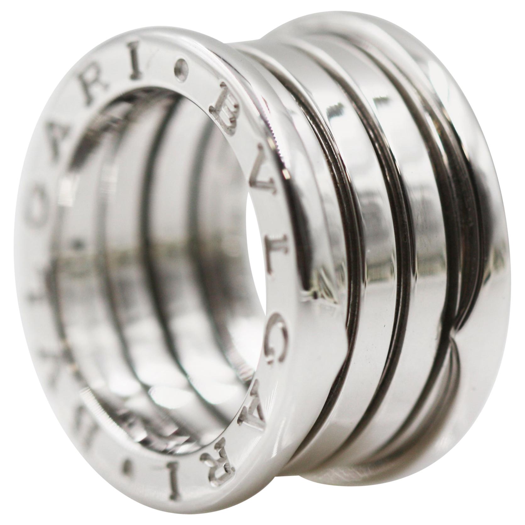 Bvlgari B.Zero 18 Karat White Gold Ring 4 Bands For Sale