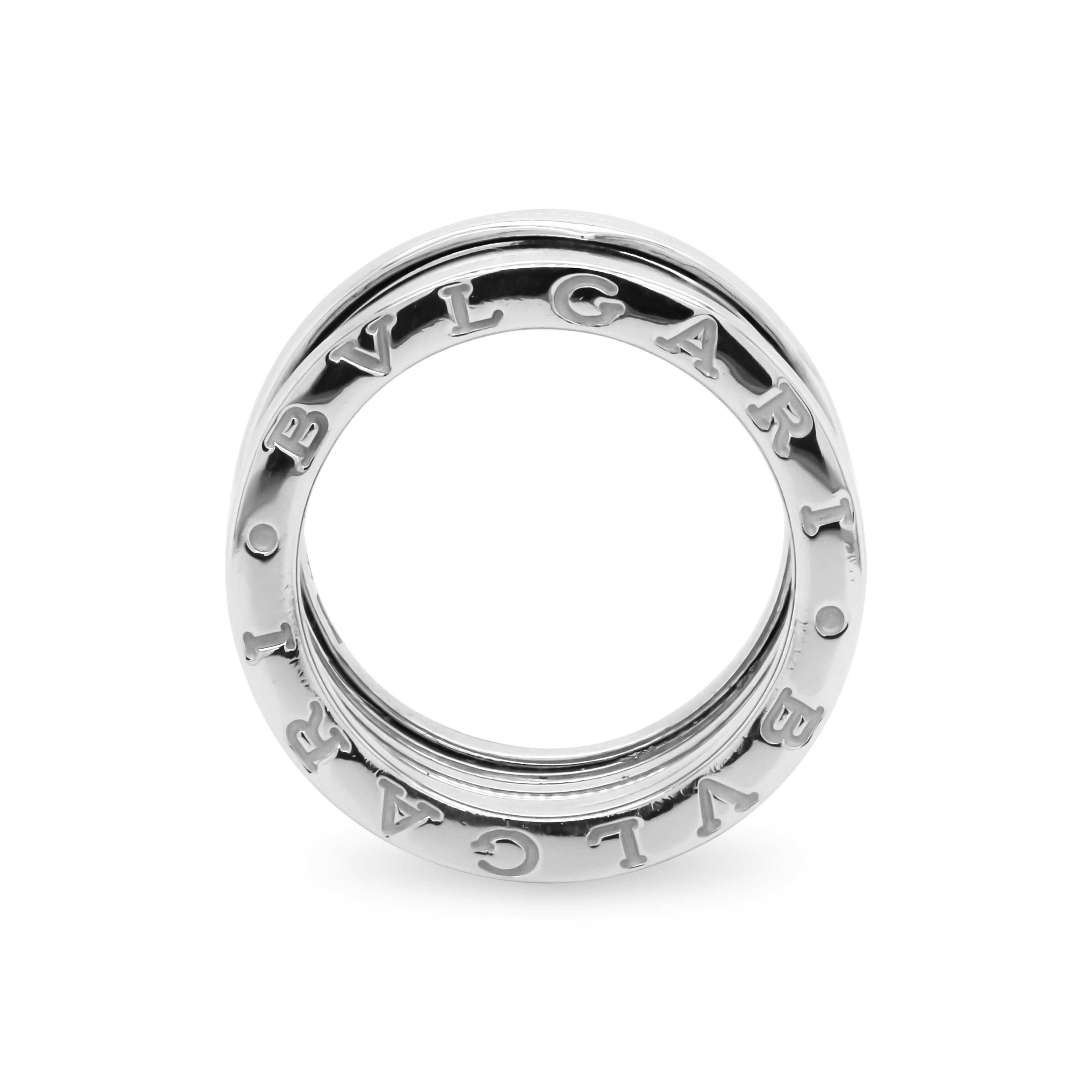 Bvlgari B.Zero, 18 Karat Weißgold, Vierband-Ring (Moderne)