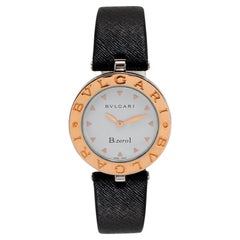 Bvlgari B.Zero 30MM BZP30S 18K Weißgold & Edelstahl Quarz Damenuhr