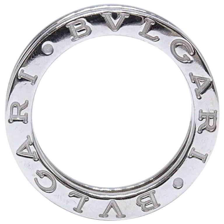 Bvlgari B.Zero One Row Diamond Band Ring in 18 Karat White Gold 0.60 Carat