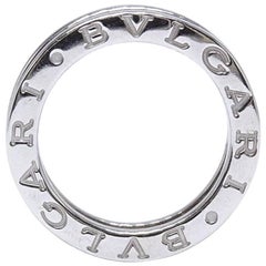 Bvlgari B.Zero Bague jonc à une rangée de diamants en or blanc 18 carats de 0,60 carat