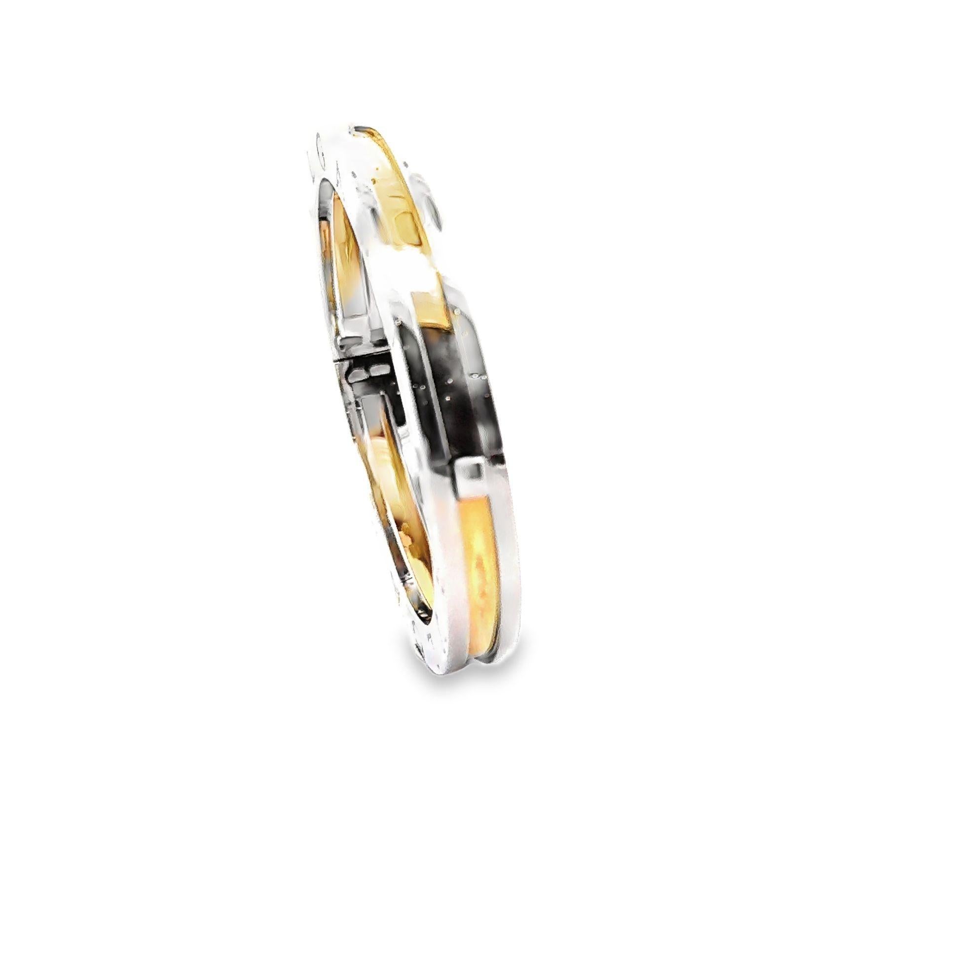 Bvlgari B.Zero Armreif aus zweifarbigem 18k Gelbgold und Edelstahl mit Edelstahl für Damen oder Herren im Angebot