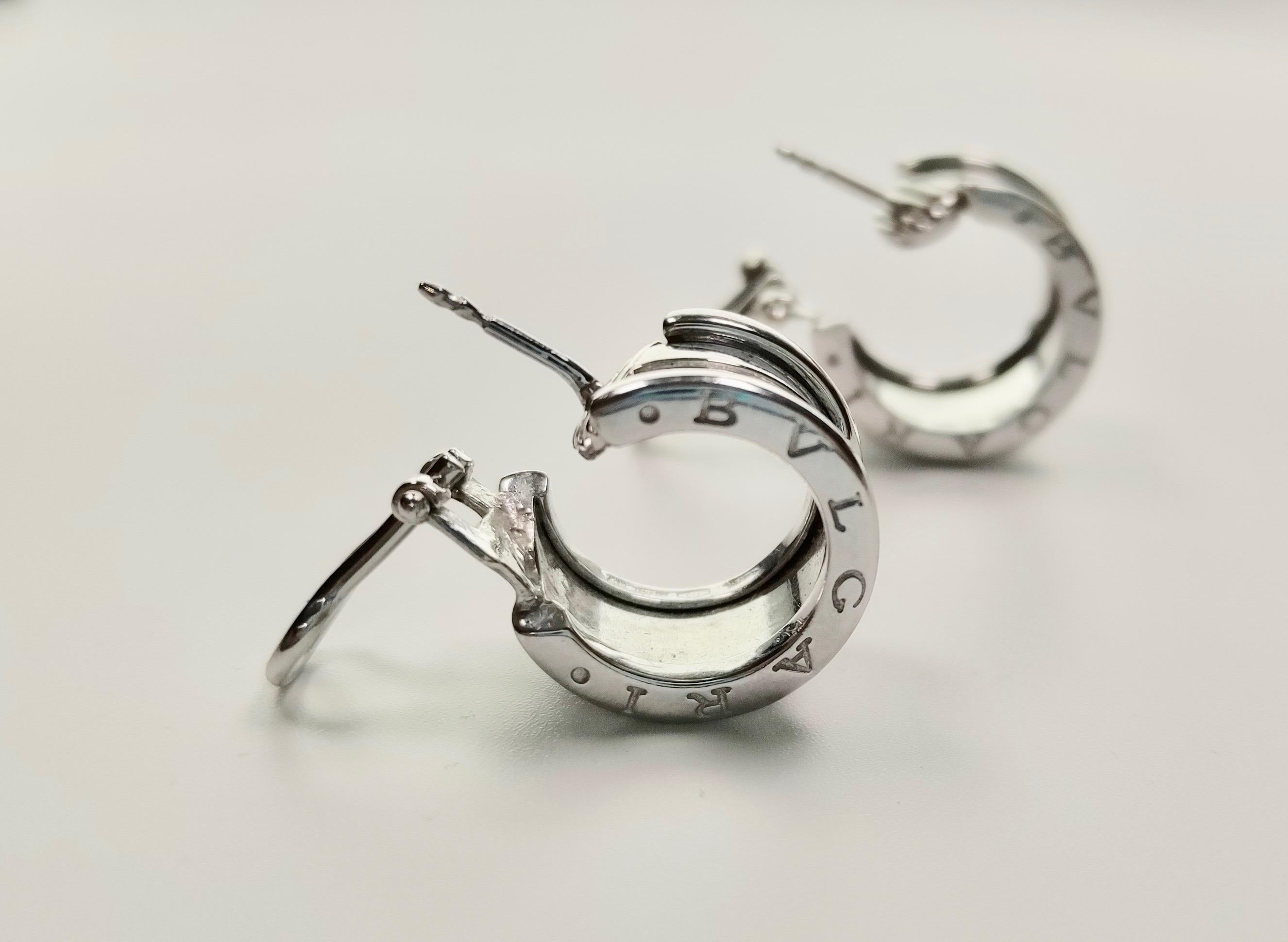 Bvlgari Bzero White Gold Earrings In Excellent Condition In Roma, IT