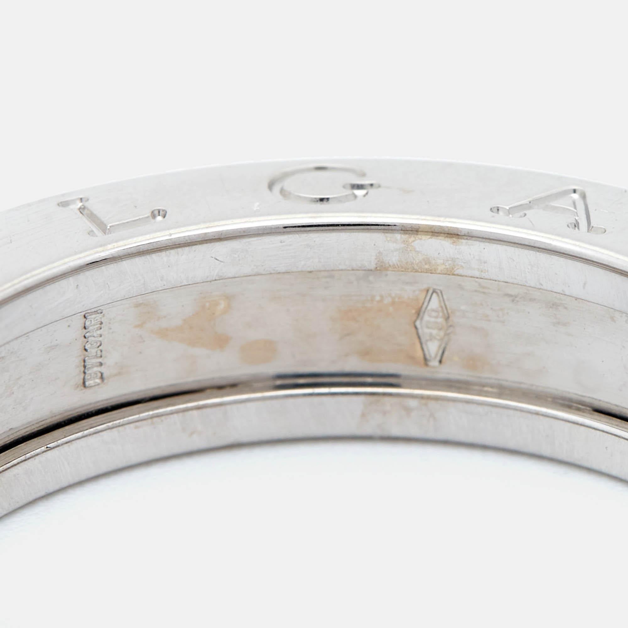 Bvlgari B.Zero1 1-Band 18k White Gold Ring Size 54 For Sale 1