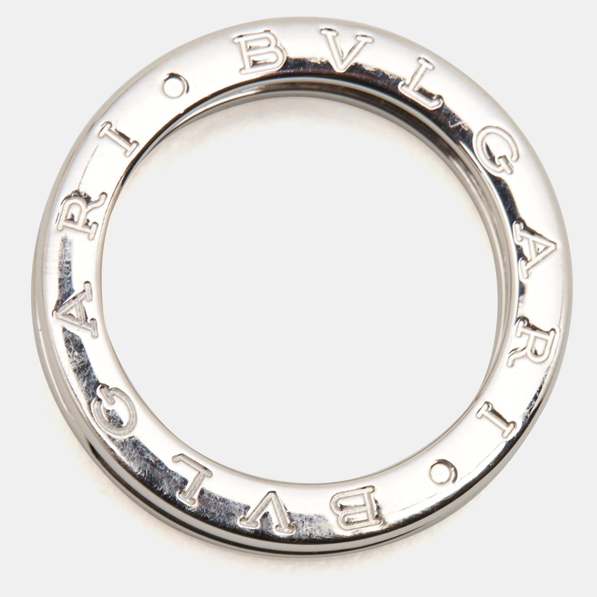 Bvlgari B.Zero1 1-Band 18k White Gold Ring Size 54 For Sale 1