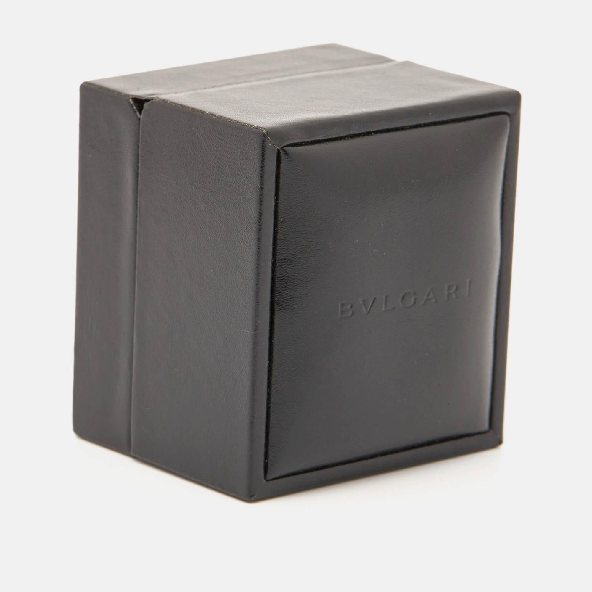 Bvlgari B.Zero1 1-Band 18k White Gold Ring Size 54 For Sale 4