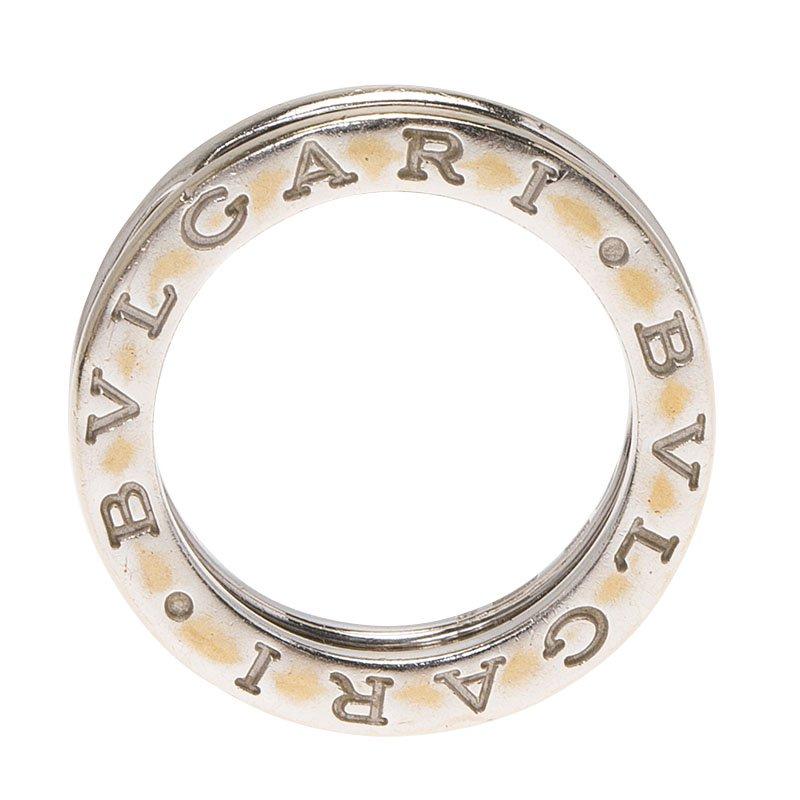 Contemporary Bvlgari B.Zero1 1-Band Diamond White Gold Band Ring Size 48