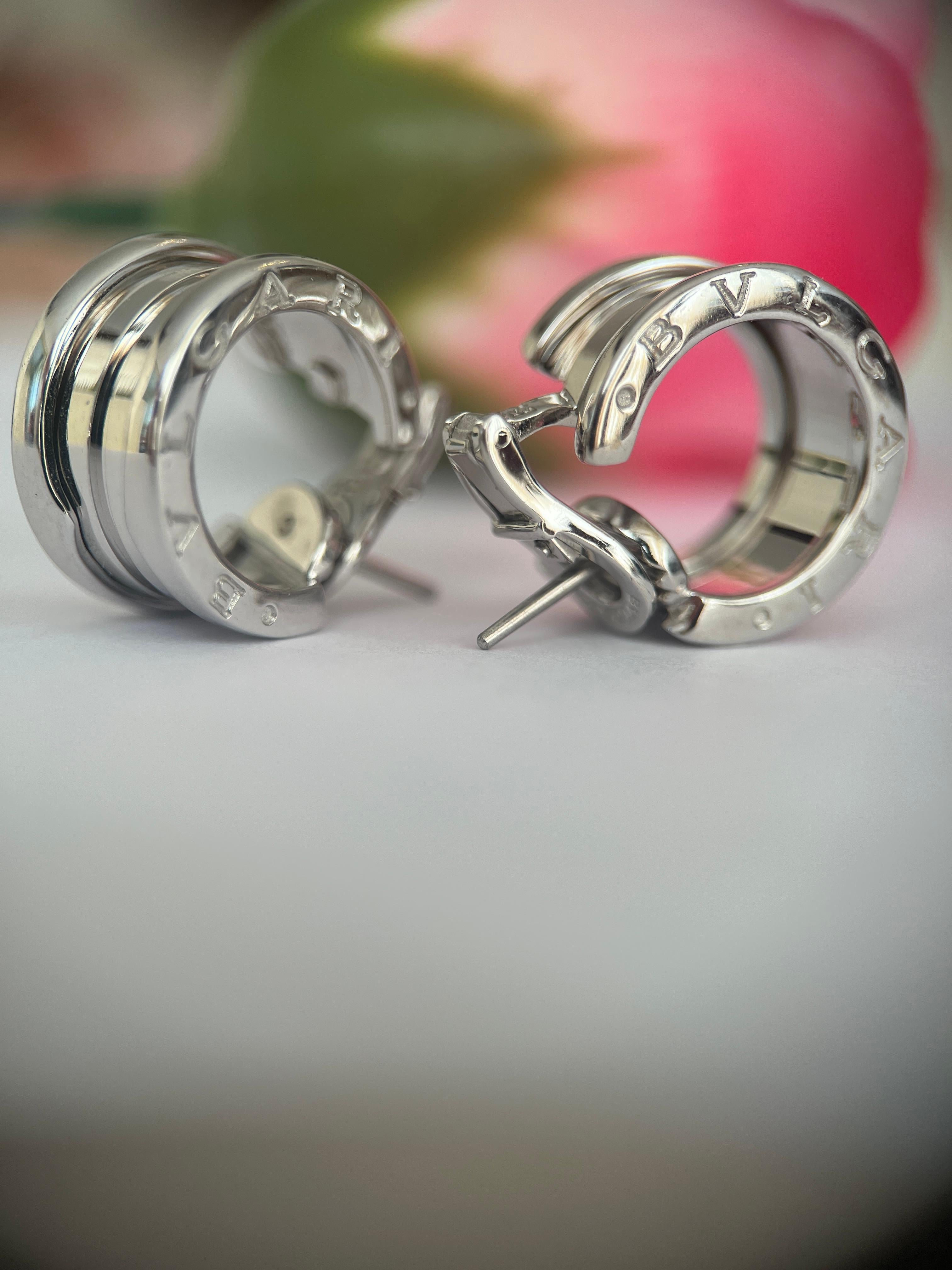 Bvlgari B.zero1 Creolen aus 18 Karat Weißgold 5