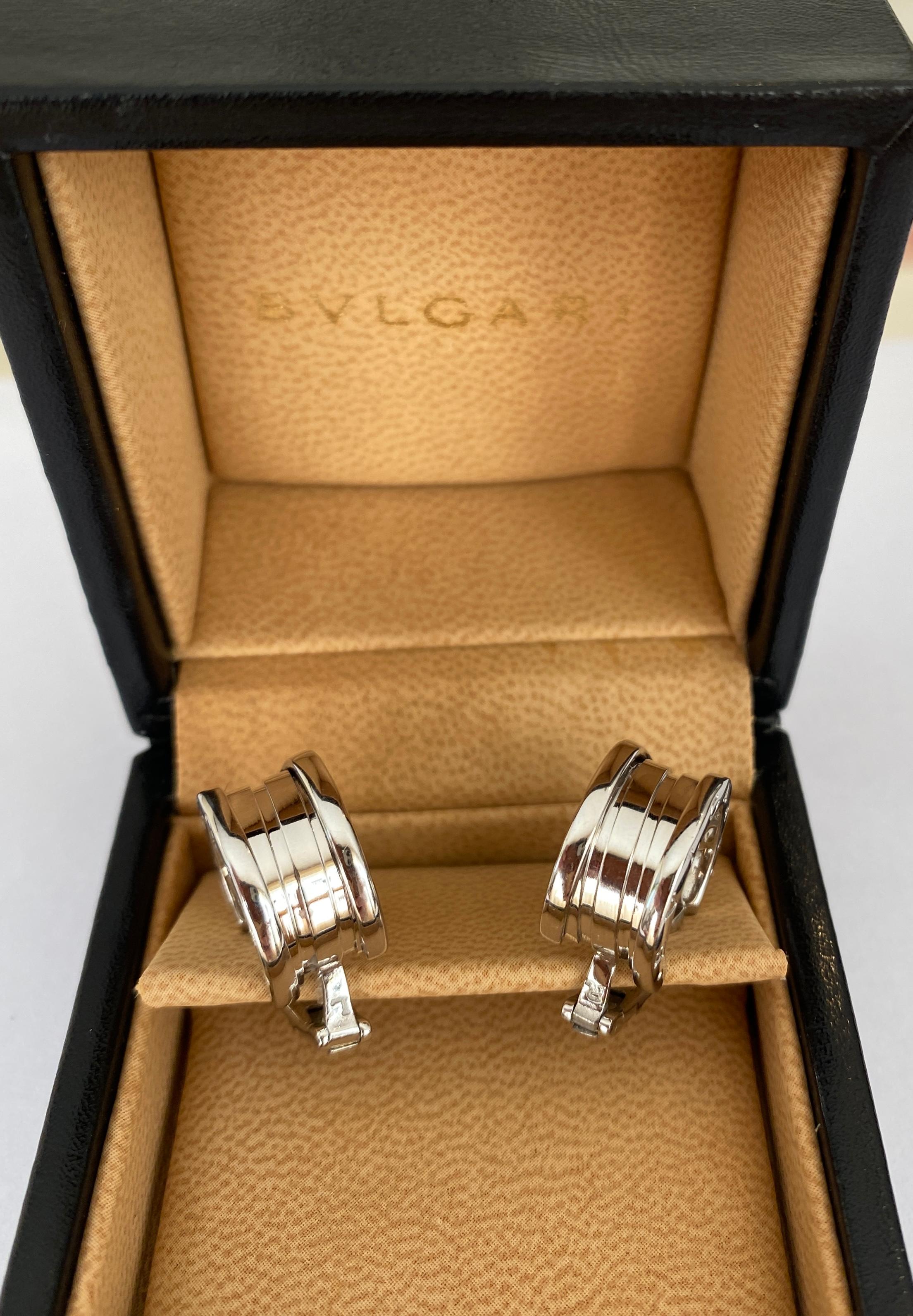 Bvlgari B.zero1 Creolen aus 18 Karat Weißgold 9