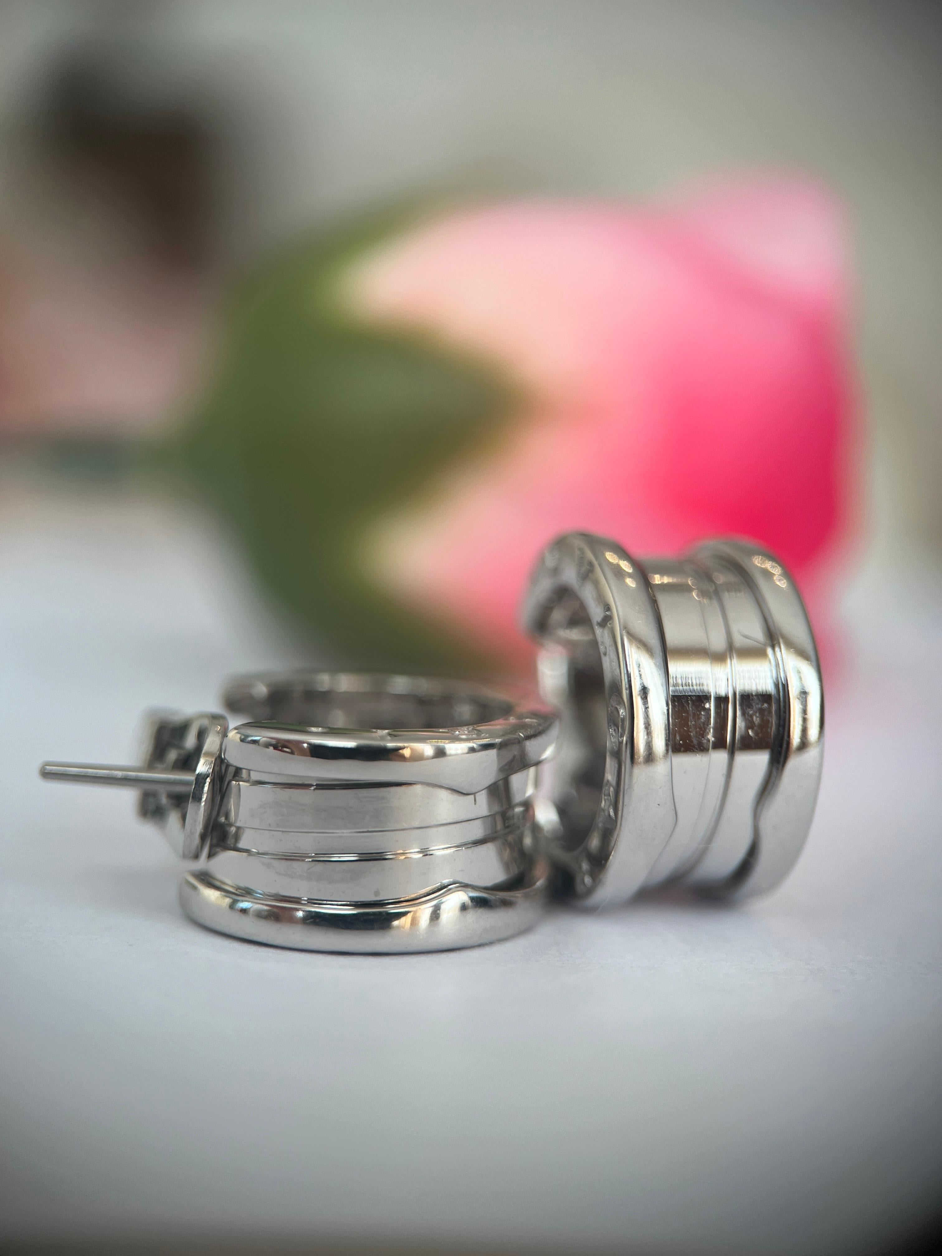 Bvlgari B.zero1 Creolen aus 18 Karat Weißgold für Damen oder Herren