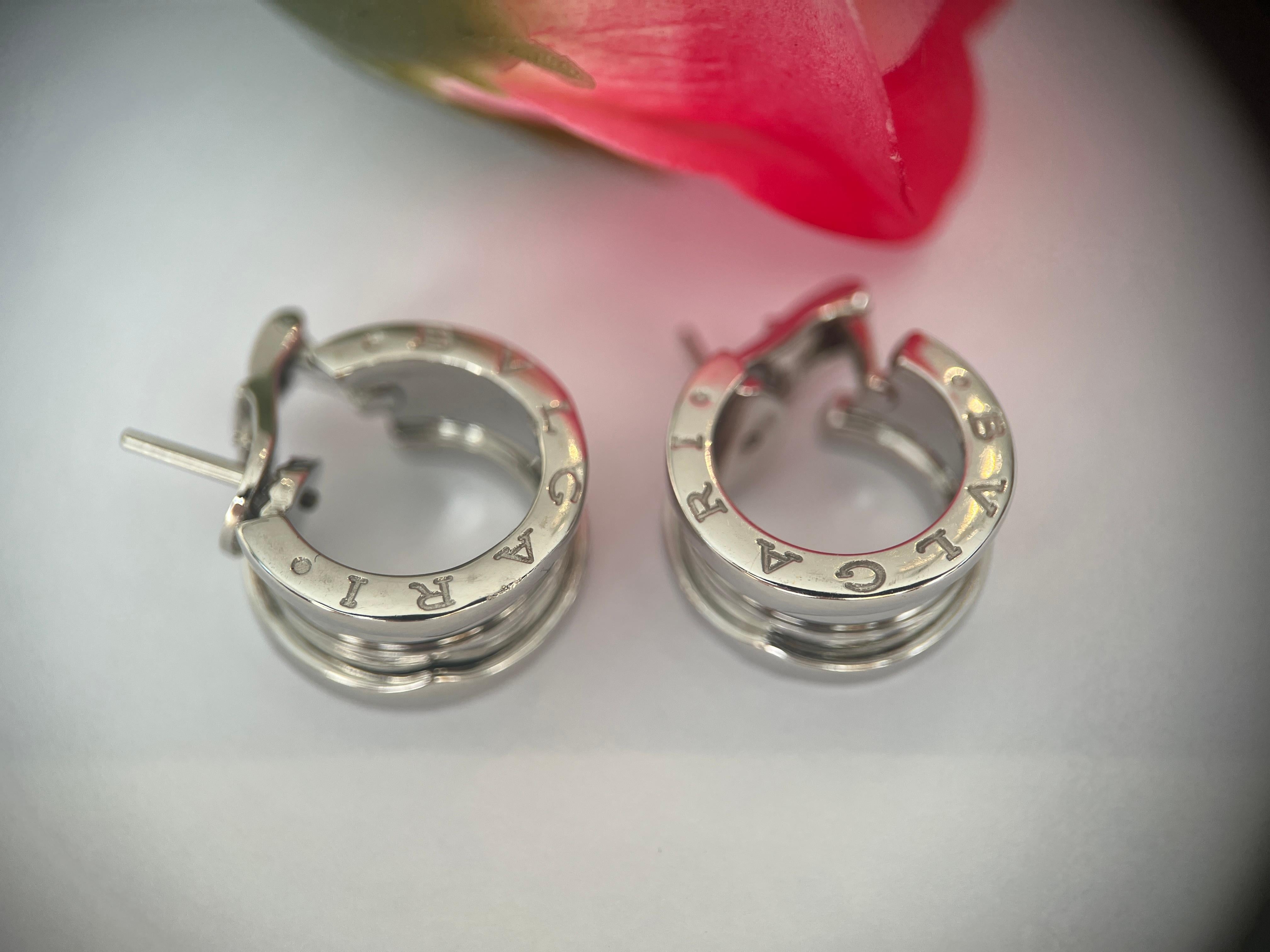Bvlgari B.zero1 Creolen aus 18 Karat Weißgold 4