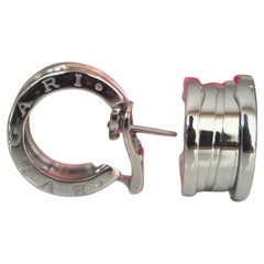 Bvlgari B.zero1 18 Carat White Gold Hoop Earrings