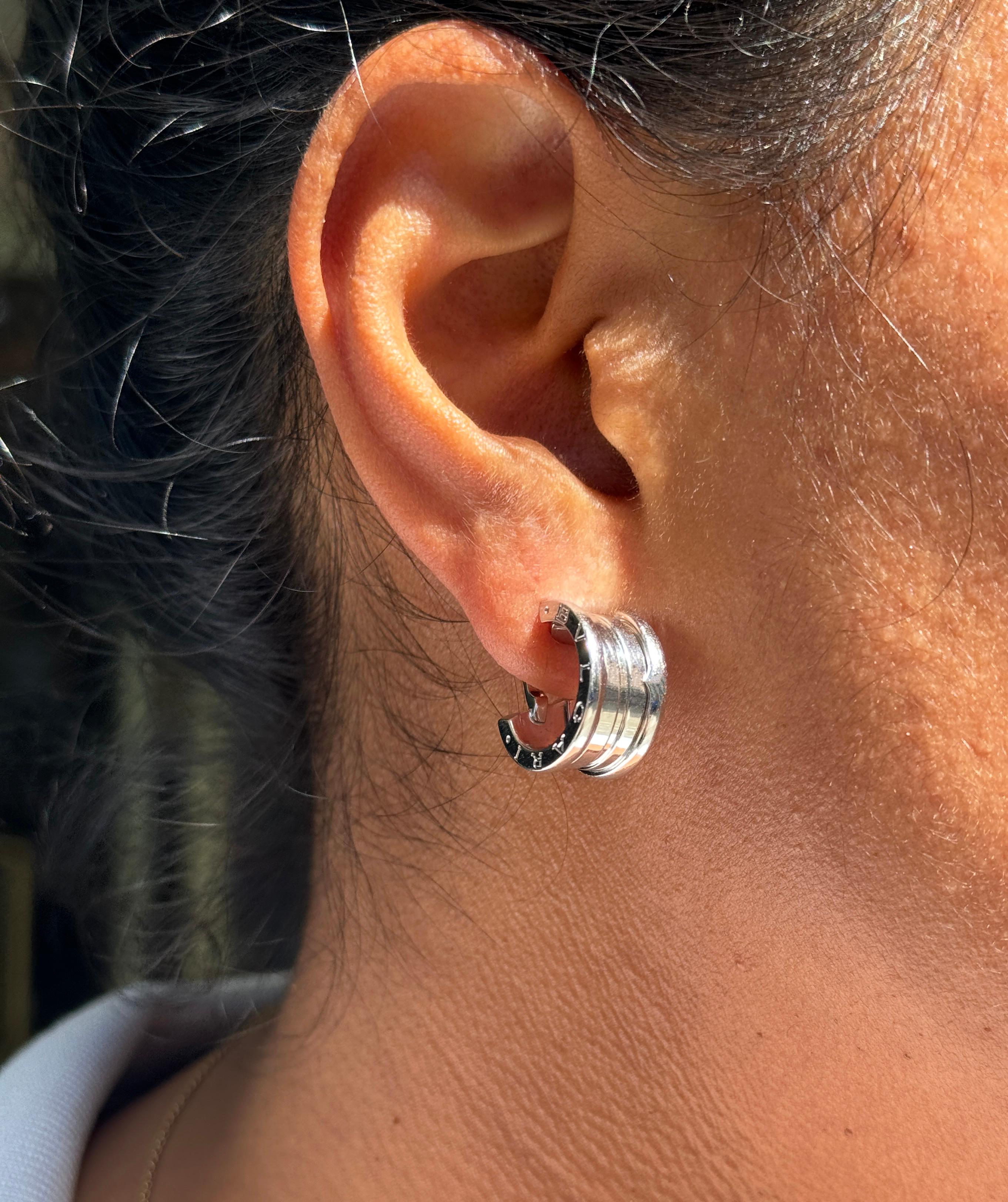 bvlgari b zero1 earrings white gold
