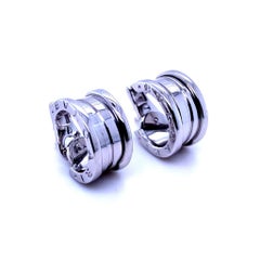 Bvlgari B.zero1 18 Karat White Gold Hoop Earrings