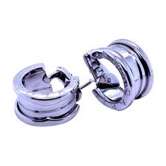 Bvlgari B.zero1 18 Karat White Gold Hoop Earrings