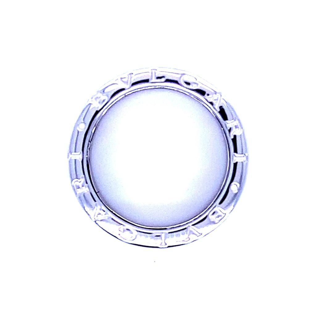 Modern Bvlgari B.zero1 18 Karat White Gold Ring For Sale