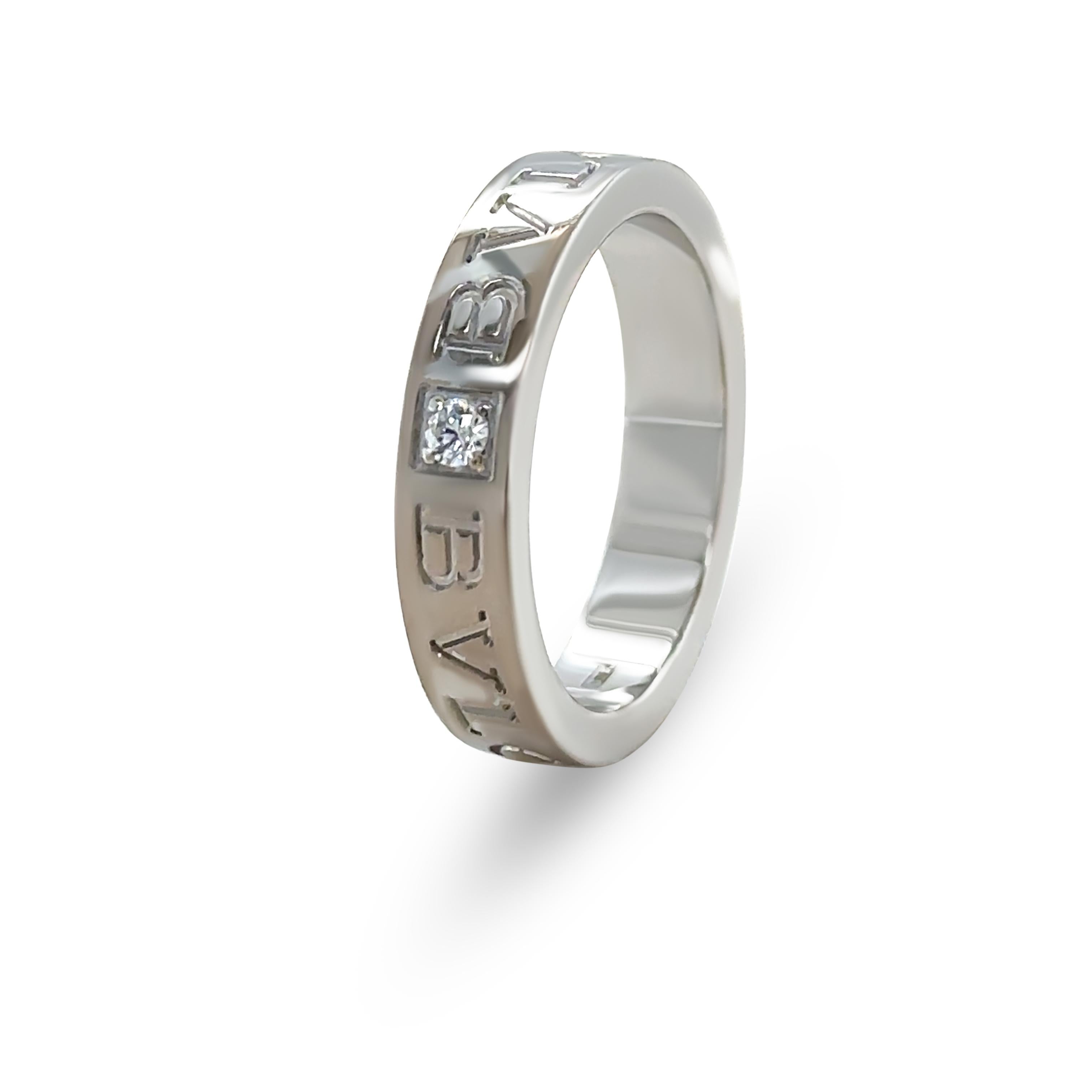 Bvlgari B.zero1 18ct Weißgold Diamantring 0,04ct 7g Damen im Angebot