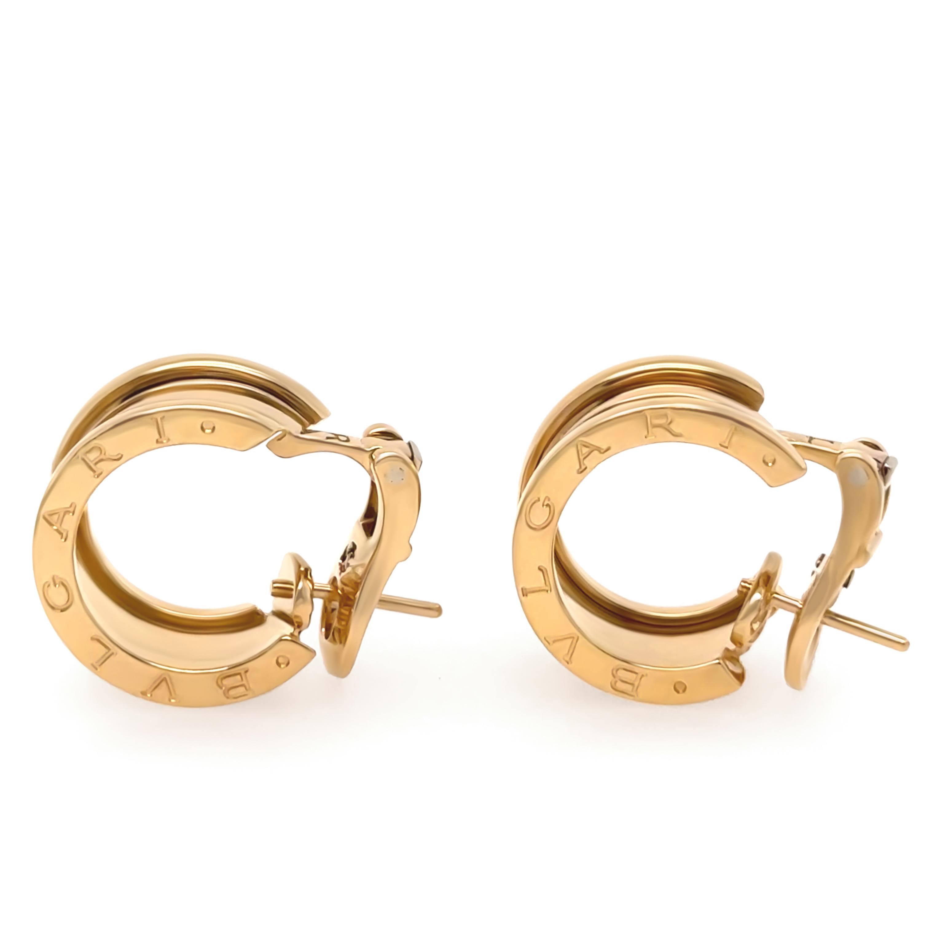 Bvlgari B.Zero1 Créoles en or jaune 18 carats 15,93 g Pour femmes en vente