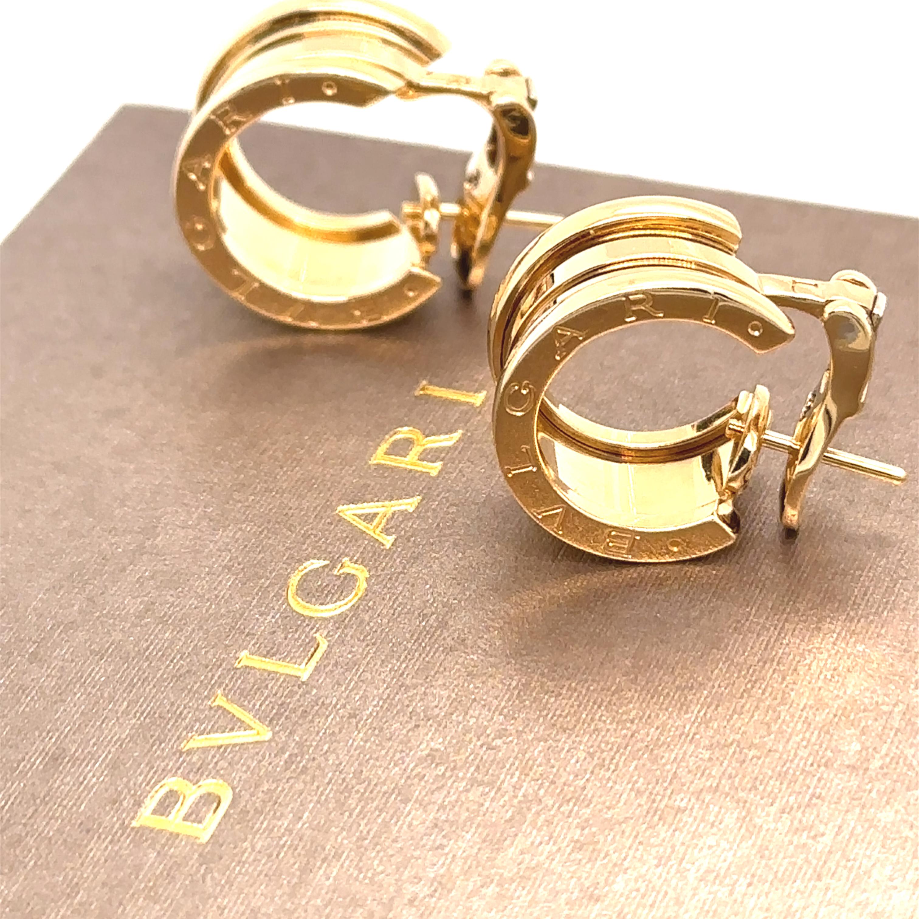 Bvlgari B.Zero1 Créoles en or jaune 18 carats 15,93 g en vente 2