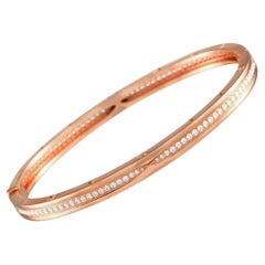 Bvlgari B.Zero1 18K Rose Gold 1.41ct Diamond Bracelet Size Large