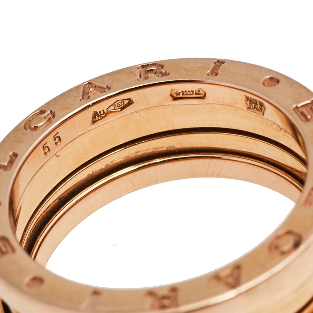 For the woman who has a refined taste in fine jewelry, Bvlgari brings her this immaculately crafted ring that has been made to be praised. The ring has a rather modern style of three bands in 18k rose gold. It is a beautiful creation you deserve to