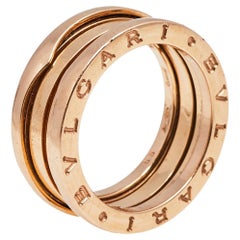 Bvlgari B.Zero1 18K Rose Gold 3-Band Ring 55