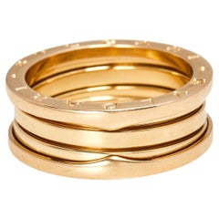 Bvlgari B.Zero1 18k Rose Gold 3 Band Ring Size 62