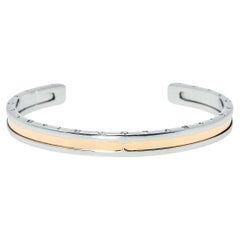 Bvlgari B.Zero1 18K Rose Gold and Steel Cuff Bracelet S