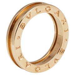 Bvlgari B.Zero1 18k Rose Gold Band Ring Size 53