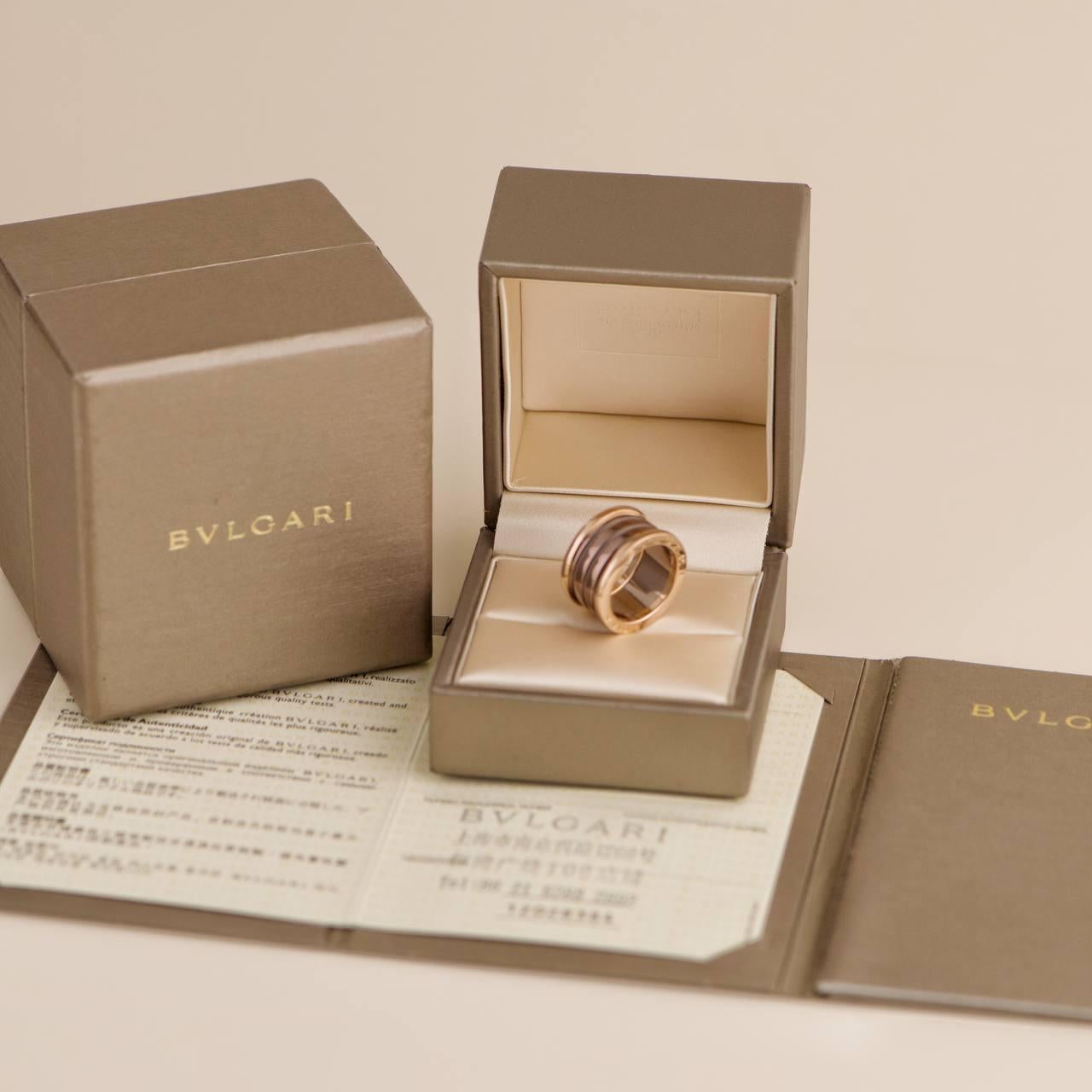SKU	33301195
Comes With	Full Set (Box + Card)
Date	2016
Model	B.Zero1
Serial Number	FC****
Metal	18k Rose Gold
Weight	Approximately 9.06 g
Ring Size. 	52 (Approximately UK: I - I1/2, US: 6)
Condition	Excellent
__________________________________
If
