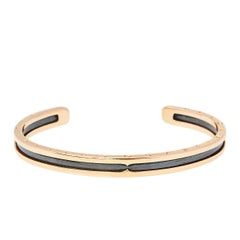 Bvlgari B.Zero1 18K Rose Gold Carbon Coated Steel Open Cuff Bracelet