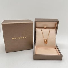 Bvlgari B.zero1 18K Rose Gold Pavé Diamond Pendant Necklace