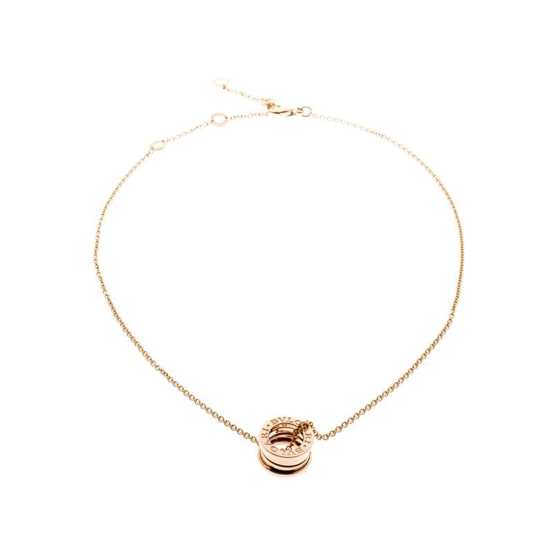 Contemporary Bvlgari B.Zero1 18k Rose Gold Pendant Necklace