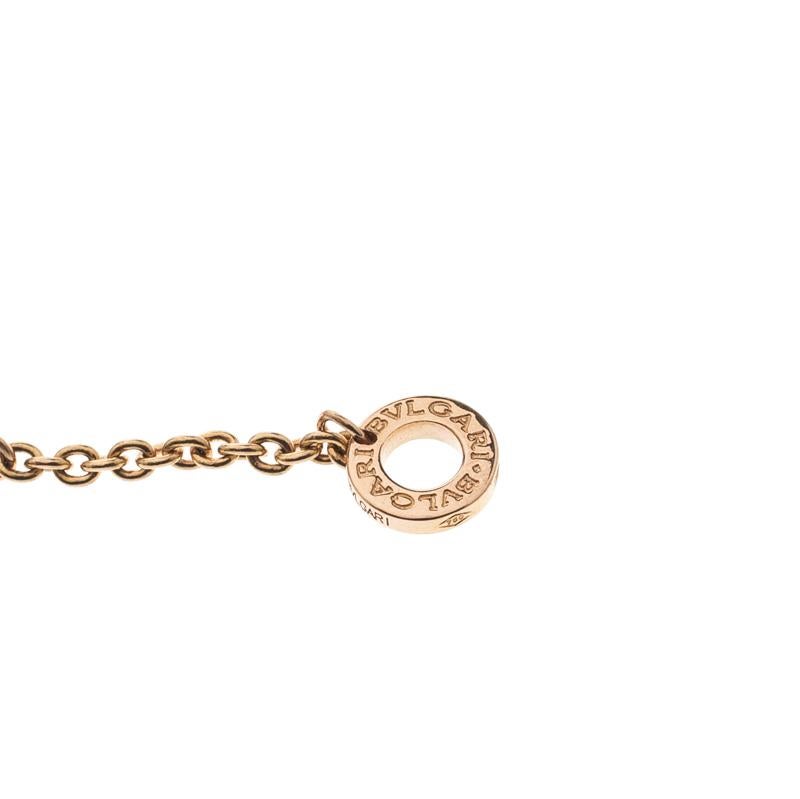 Bvlgari B.Zero1 18k Rose Gold Pendant Necklace In Good Condition In Dubai, Al Qouz 2