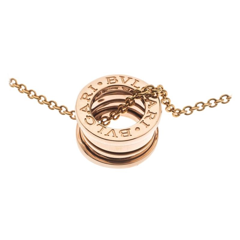 bvlgari 18k rose gold necklace