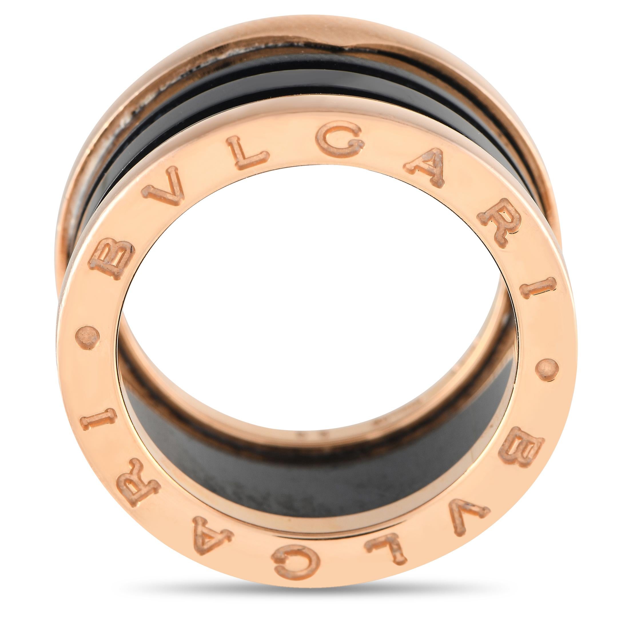 Women's Bvlgari B.Zero1 18K Rose Gold Ring For Sale